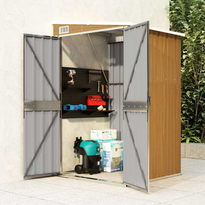 vidaXL Wall-mounted Garden Shed Galvanised Steel