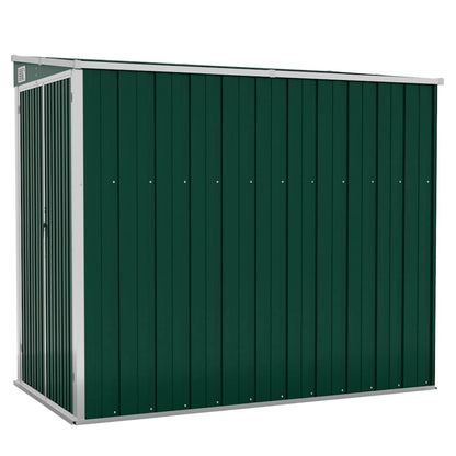 vidaXL Wall-mounted Garden Shed Green 118x194x178 cm Galvanised Steel 2