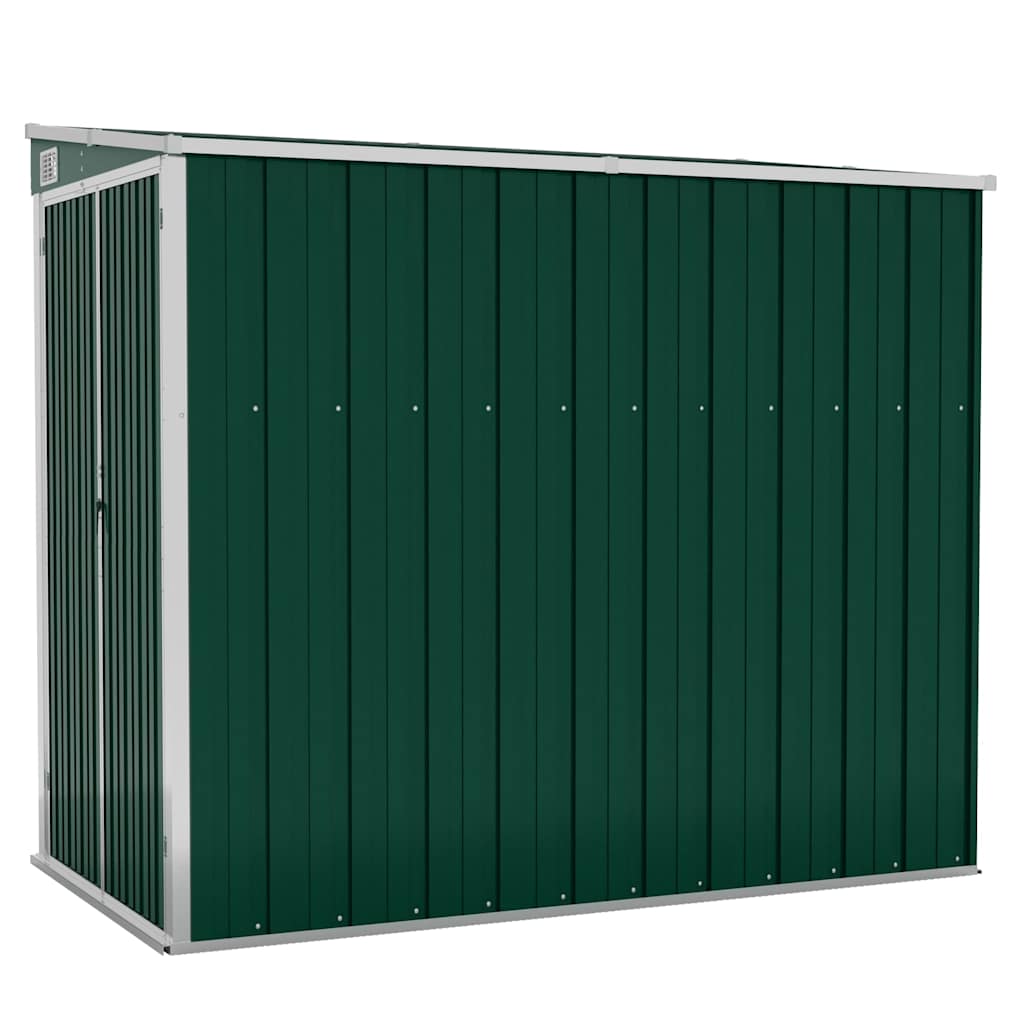 Wall-mounted Garden Shed Galvanised Steel Green 118 x 194 x 178 cm