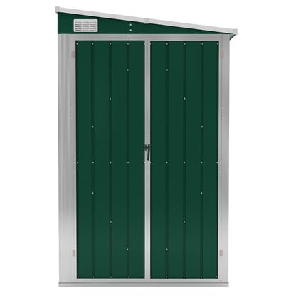 vidaXL Wall-mounted Garden Shed Green 118x194x178 cm Galvanised Steel 6