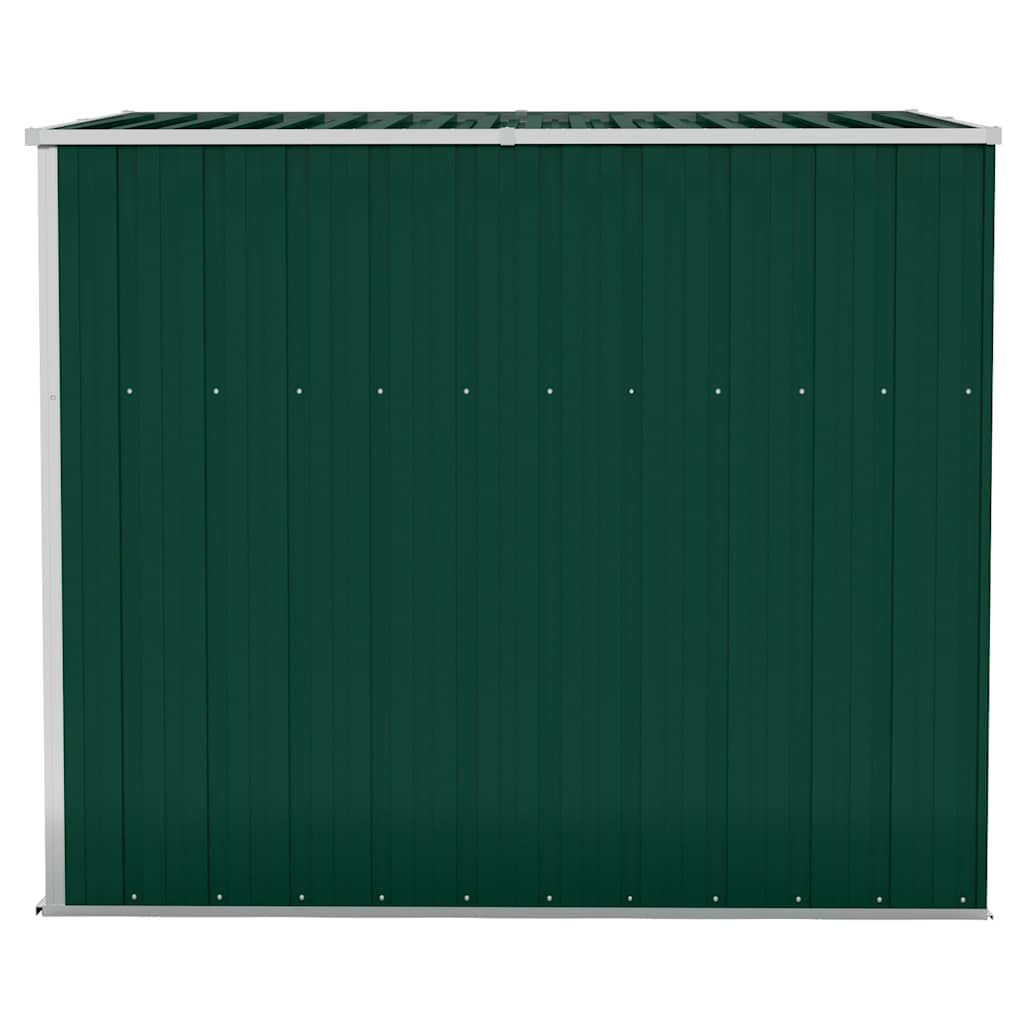 vidaXL Wall-mounted Garden Shed Green 118x194x178 cm Galvanised Steel 5