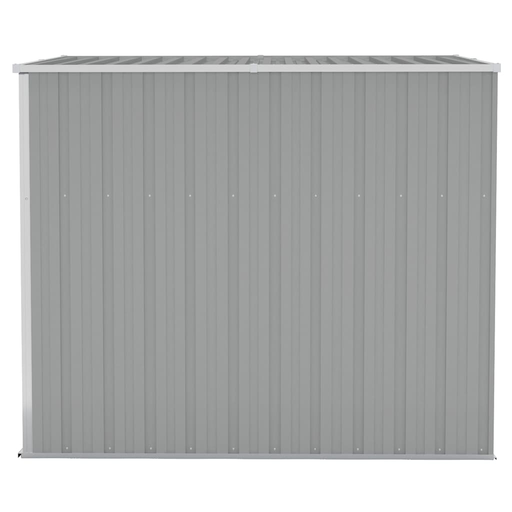 vidaXL Wall-mounted Garden Shed Grey 118x194x178 cm Galvanised Steel 4