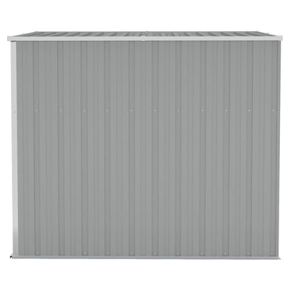 vidaXL Wall-mounted Garden Shed Grey 118x194x178 cm Galvanised Steel 4