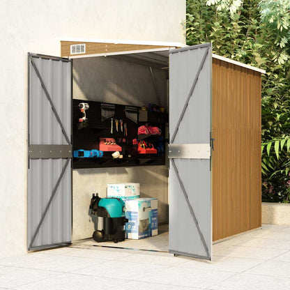 vidaXL Wall-mounted Garden Shed Galvanised Steel
