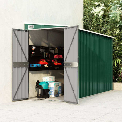 vidaXL Wall-mounted Garden Shed Galvanised Steel