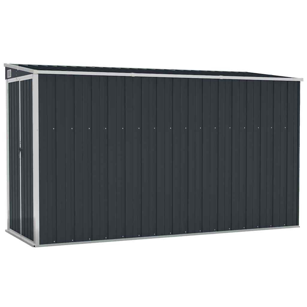 vidaXL Wall-mounted Garden Shed Anthracite 118x288x178 cm Steel 2