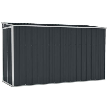 vidaXL Wall-mounted Garden Shed Anthracite 118x288x178 cm Steel 2