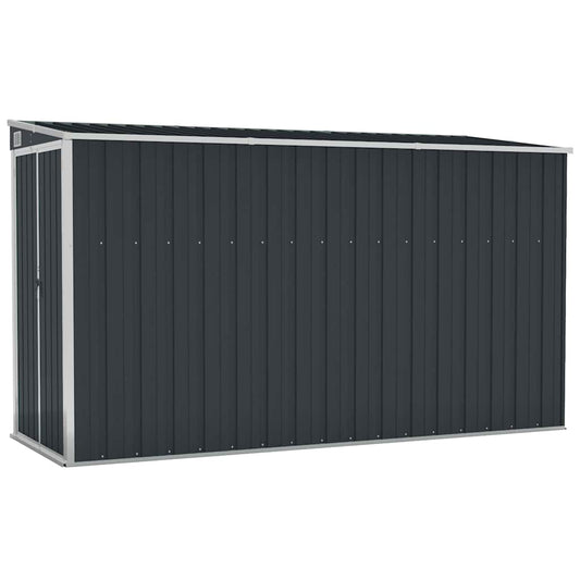 vidaXL Wall-mounted Garden Shed Anthracite 118x288x178 cm Steel 2