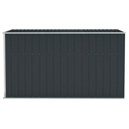 vidaXL Wall-mounted Garden Shed Anthracite 118x288x178 cm Steel 4