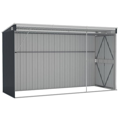 vidaXL Wall-mounted Garden Shed Anthracite 118x288x178 cm Steel 6