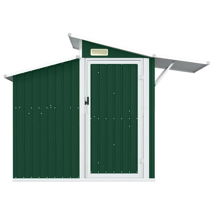 Garden Shed 270x130x208,5 cm Galvanised Steel Green