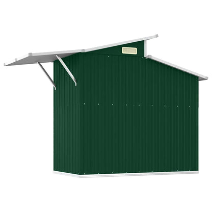 vidaXL Garden Shed Green 270x130x208,5 cm Galvanised Steel 5