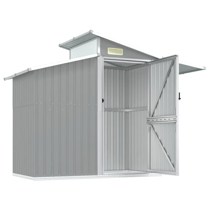 vidaXL Garden Shed Grey 270x130x208.5 cm Galvanised Steel 2