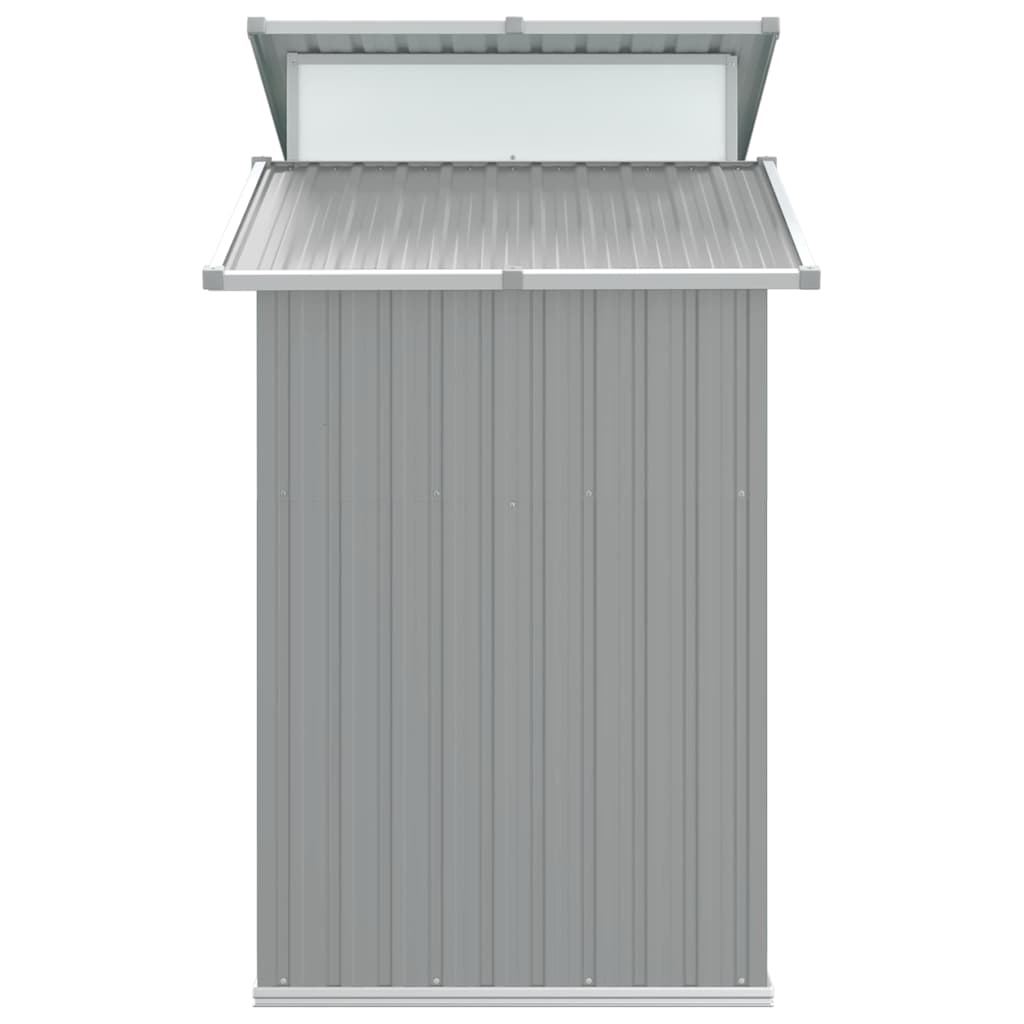 vidaXL Garden Shed Grey 270x130x208.5 cm Galvanised Steel 5