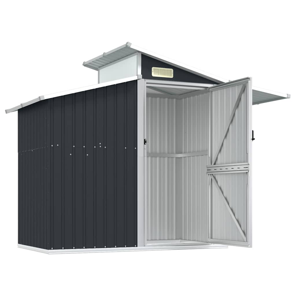 vidaXL Garden Shed Anthracite 270x130x208.5 cm Galvanised Steel 4
