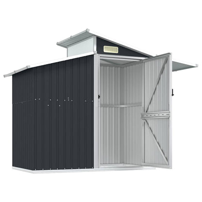 vidaXL Garden Shed Anthracite 270x130x208.5 cm Galvanised Steel 4