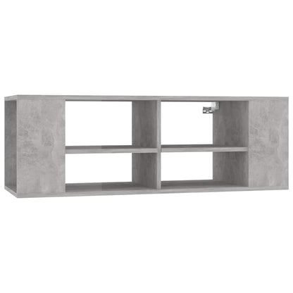 Wall-Mounted TV Cabinet 102x35x35 cm Engineered Wood Concrete grey