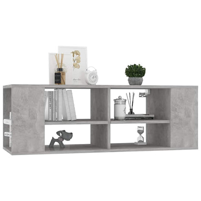 Wall-Mounted TV Cabinet 102x35x35 cm Engineered Wood Concrete grey