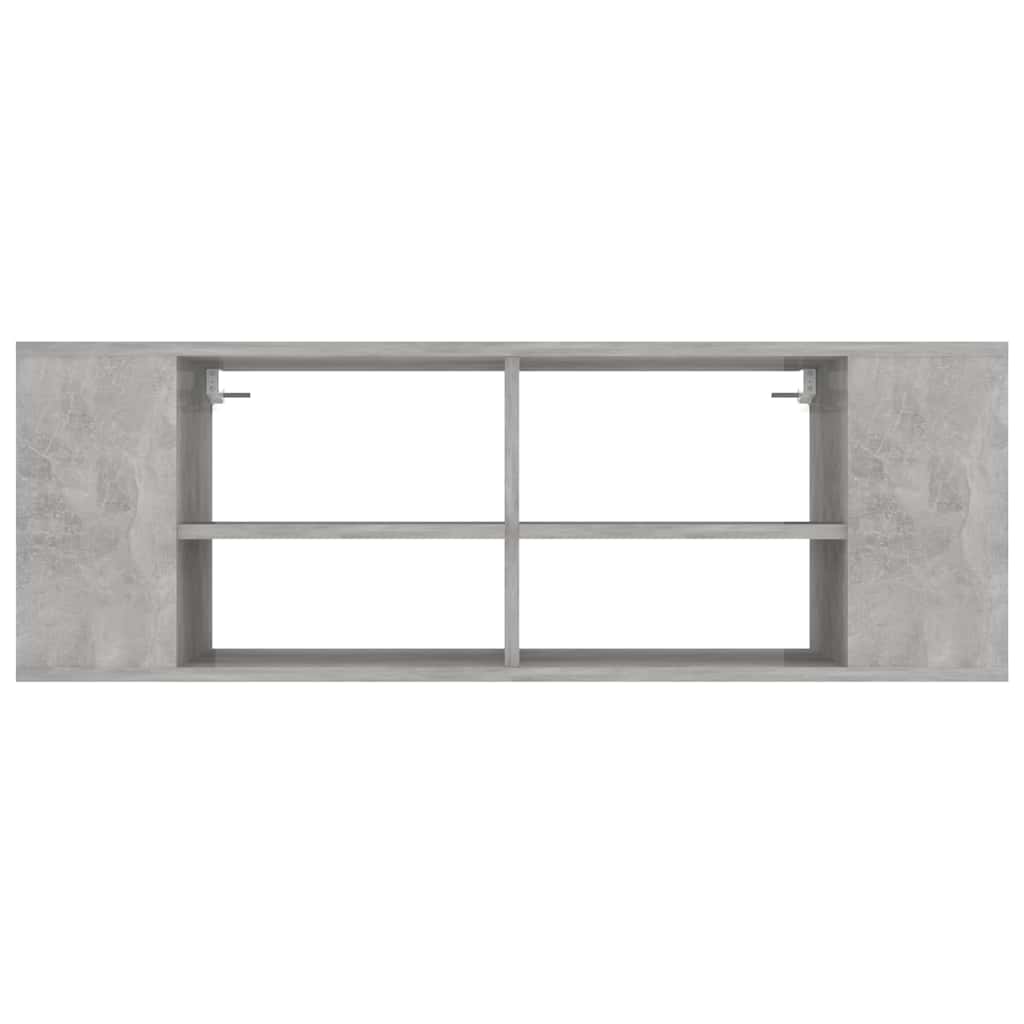Wall-Mounted TV Cabinet 102x35x35 cm Engineered Wood Concrete grey