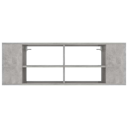 Wall-Mounted TV Cabinet 102x35x35 cm Engineered Wood Concrete grey