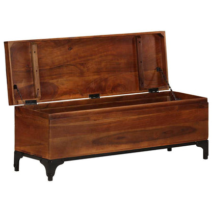 vidaXL Storage Trunk 110x35x41 cm Solid Acacia Wood 2