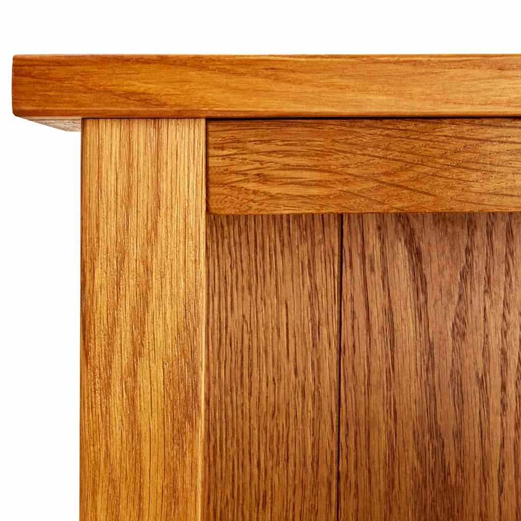 vidaXL Bookcase | Natural Oak | Solid oak wood with oak veneered MDF | Tall 5