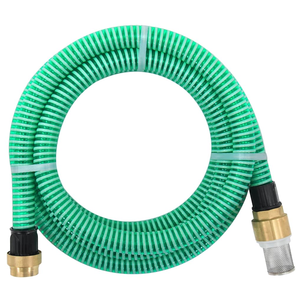 Suction Hose with Brass Connectors 1.1" PVC without Floating Kit Green 25 m
