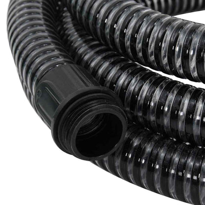 Suction Hose with Brass Connectors 1.1" PVC without Floating Kit Black 10 m