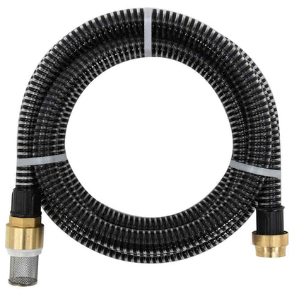 Suction Hose with Brass Connectors 1.1" PVC without Floating Kit Black 20 m