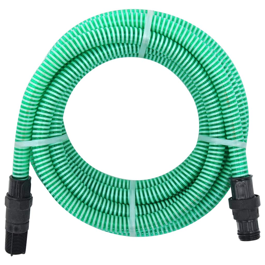 Suction Hose with PVC Connectors 1" PVC Green