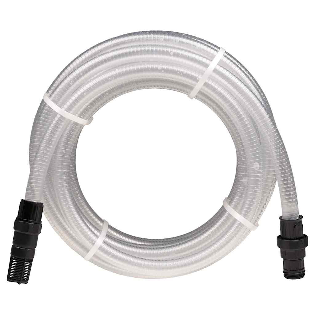 Suction Hose with PVC Connectors 1" PVC Transparent