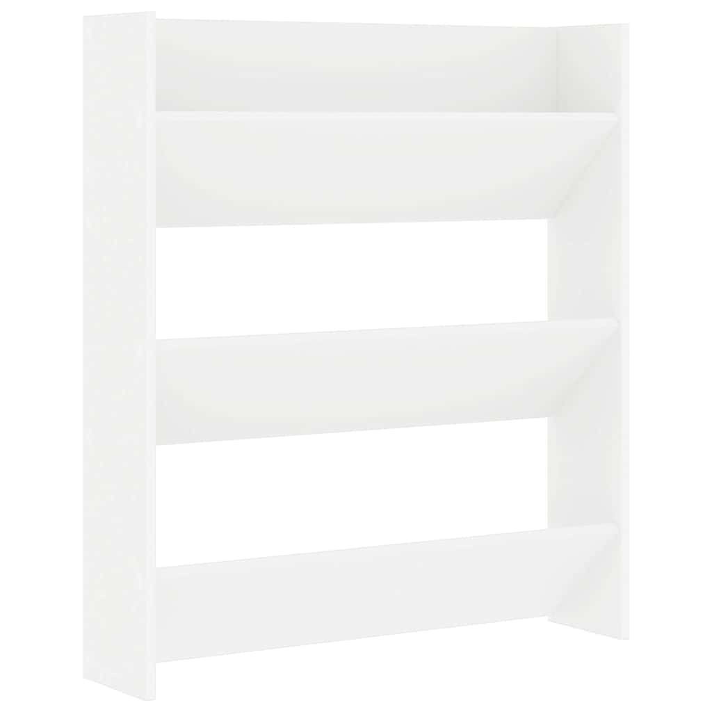 Wall Shoe Cabinet Engineered Wood Width 80 cm White 90 cm