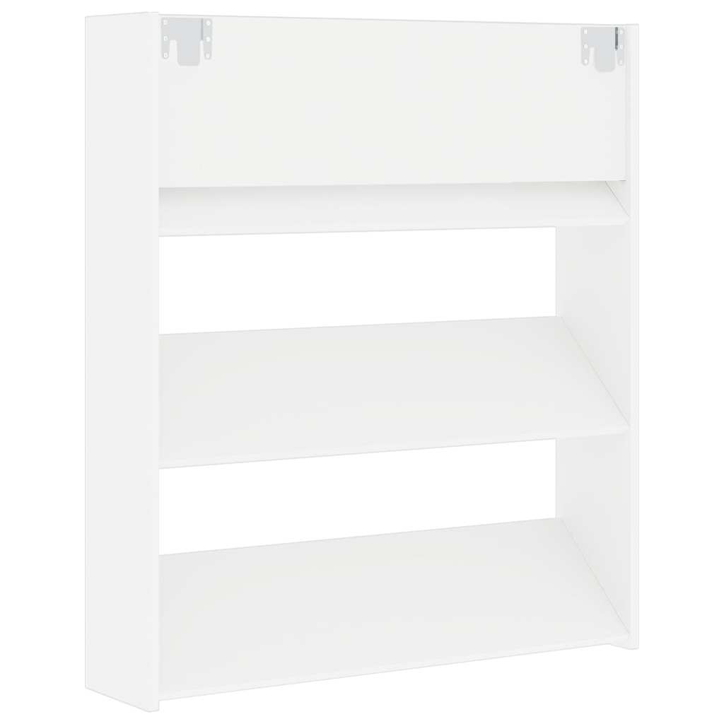 Wall Shoe Cabinet Engineered Wood Width 80 cm White 90 cm