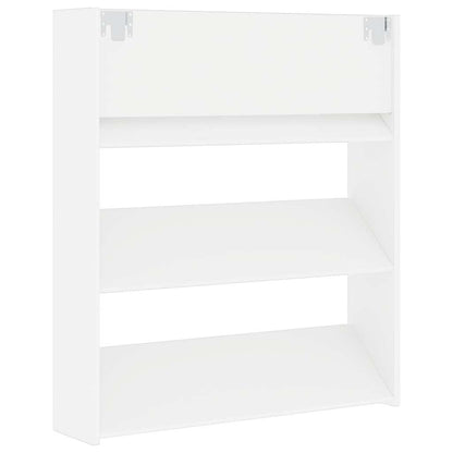 Wall Shoe Cabinet Engineered Wood Width 80 cm White 90 cm