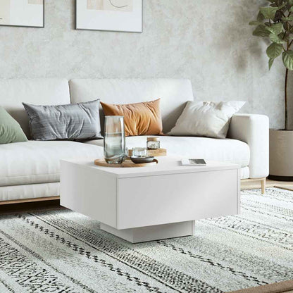 Coffee Table 60x60x31,5 cm Engineered Wood White