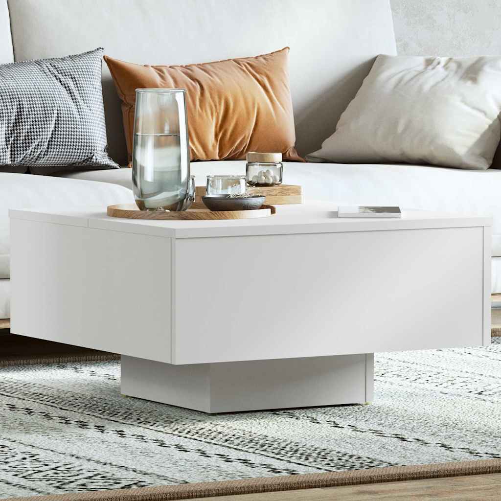 Coffee Table 60x60x31,5 cm Engineered Wood White