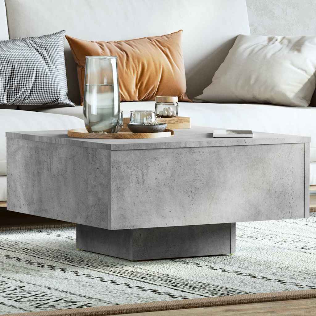 Coffee Table 60x60x31,5 cm Engineered Wood Concrete grey