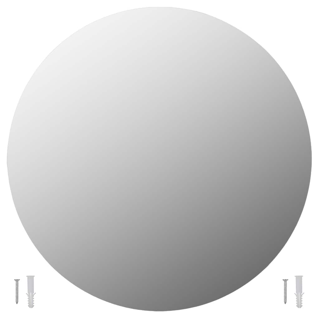 Wall Mirror with LED Lights Round Glass Φ 60 cm