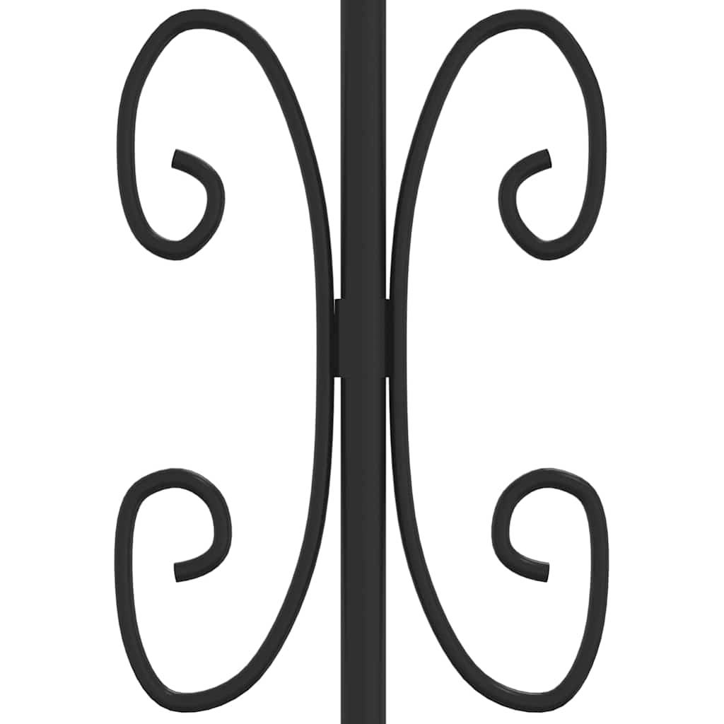 vidaXL Fence Gate "KAMPEN" with Spear Top Black 302x78 cm Steel 5