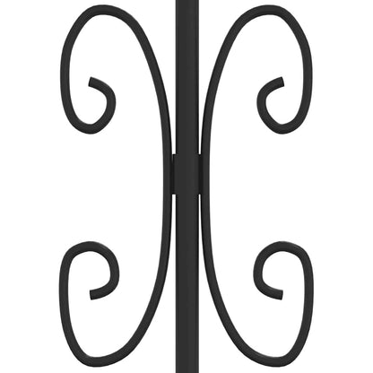 vidaXL Fence Gate "KAMPEN" with Spear Top Black 302x78 cm Steel 5