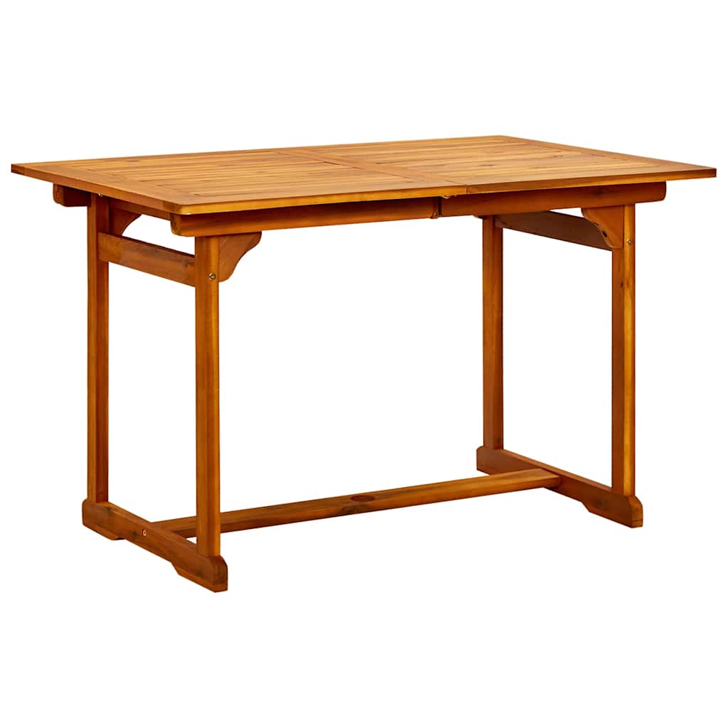 5-Piece Garden Dining Set Natural Solid Acacia Wood 4-Seater Natural