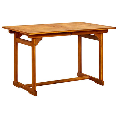 5-Piece Garden Dining Set Natural Solid Acacia Wood 4-Seater Natural
