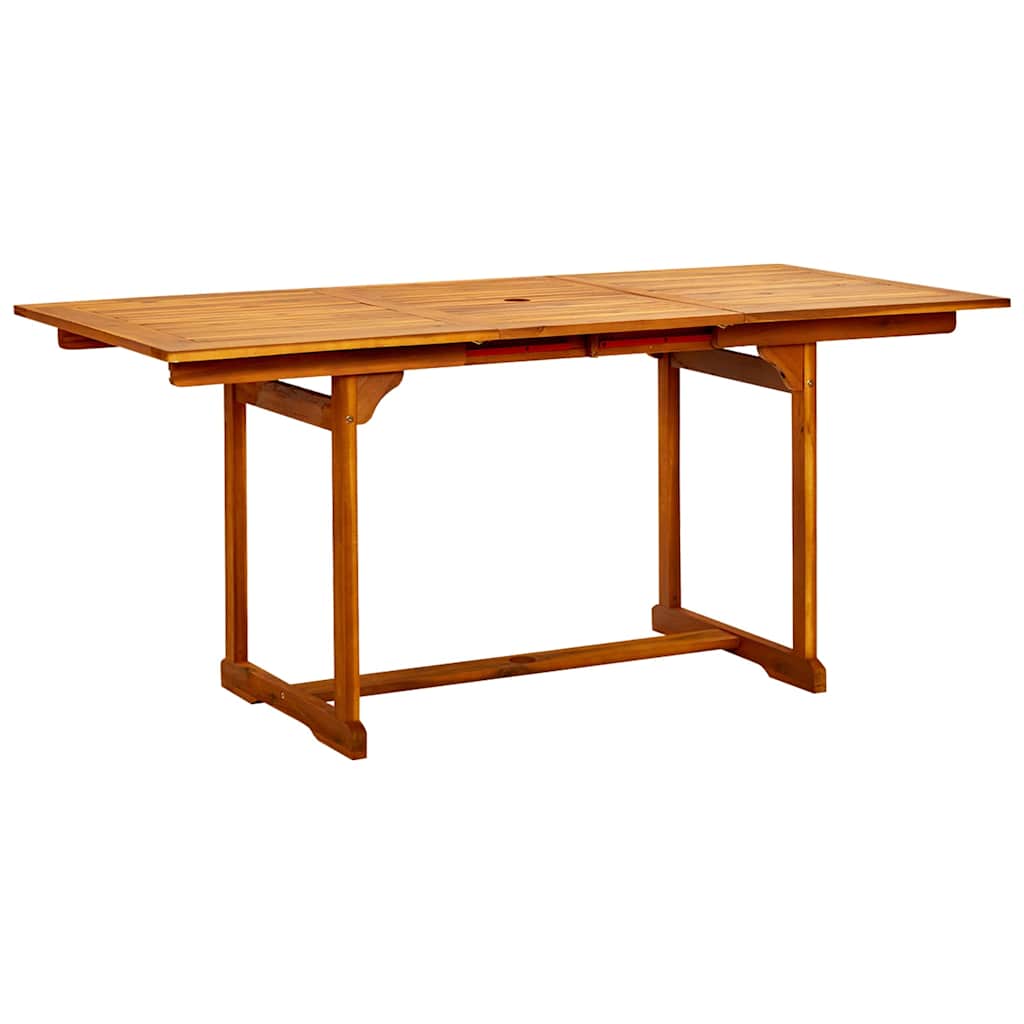 7-Piece Garden Dining Set Natural Solid Acacia Wood 6-Seater Natural