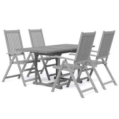 vidaXL 5 Piece Garden Dining Set Solid Wood Acacia 2
