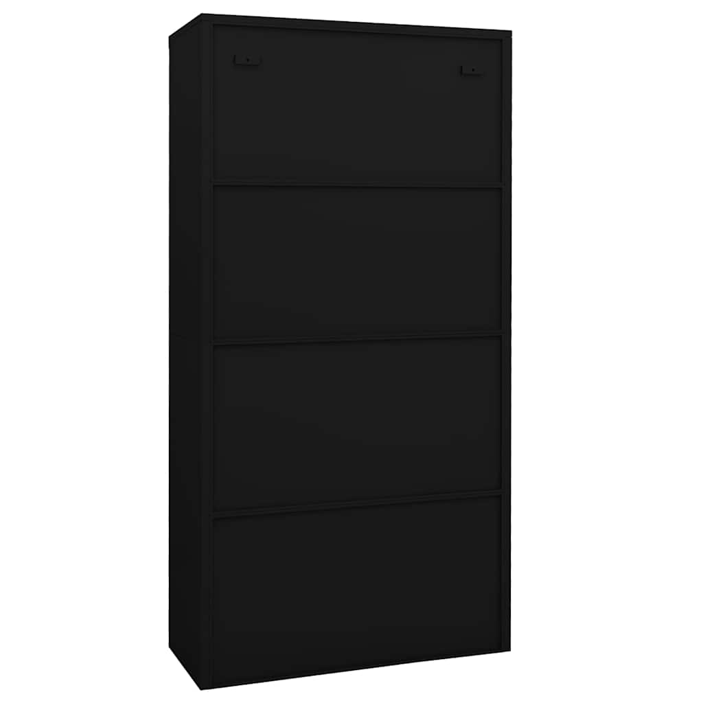vidaXL Office Cabinet | Black | Steel | Large | Filing Cabinet | Rectangular 5