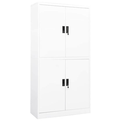 vidaXL Office Cabinet White 90x40x180 cm Steel 1