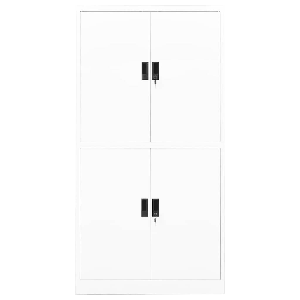 vidaXL Office Cabinet White 90x40x180 cm Steel 2