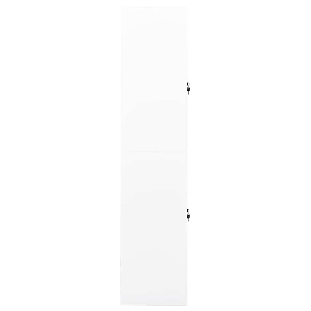 vidaXL Office Cabinet White 90x40x180 cm Steel 3