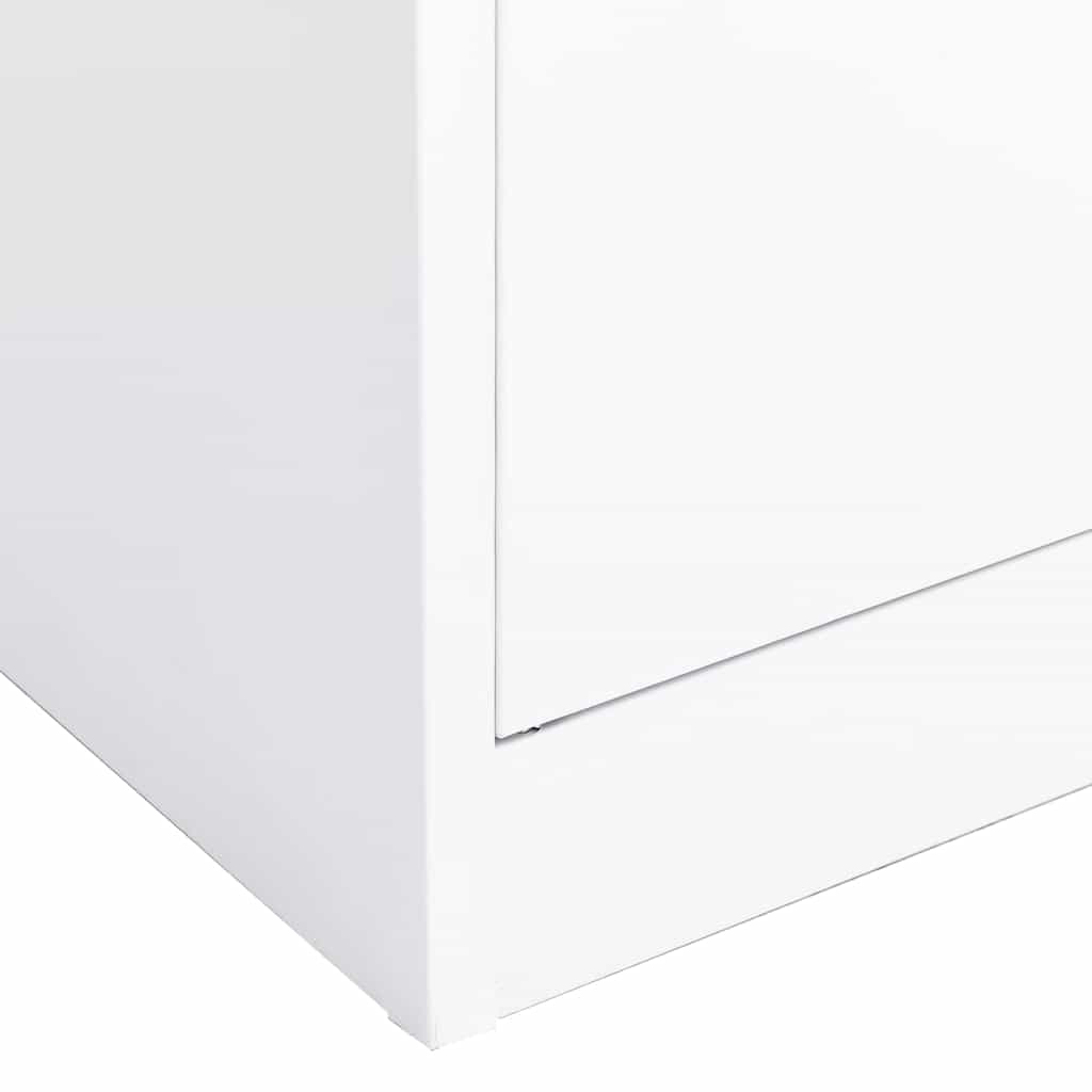 vidaXL Office Cabinet White 90x40x180 cm Steel 6