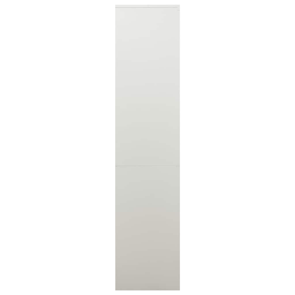 335947 vidaXL Office Cabinet Light Grey 90x40x180 cm Steel 3